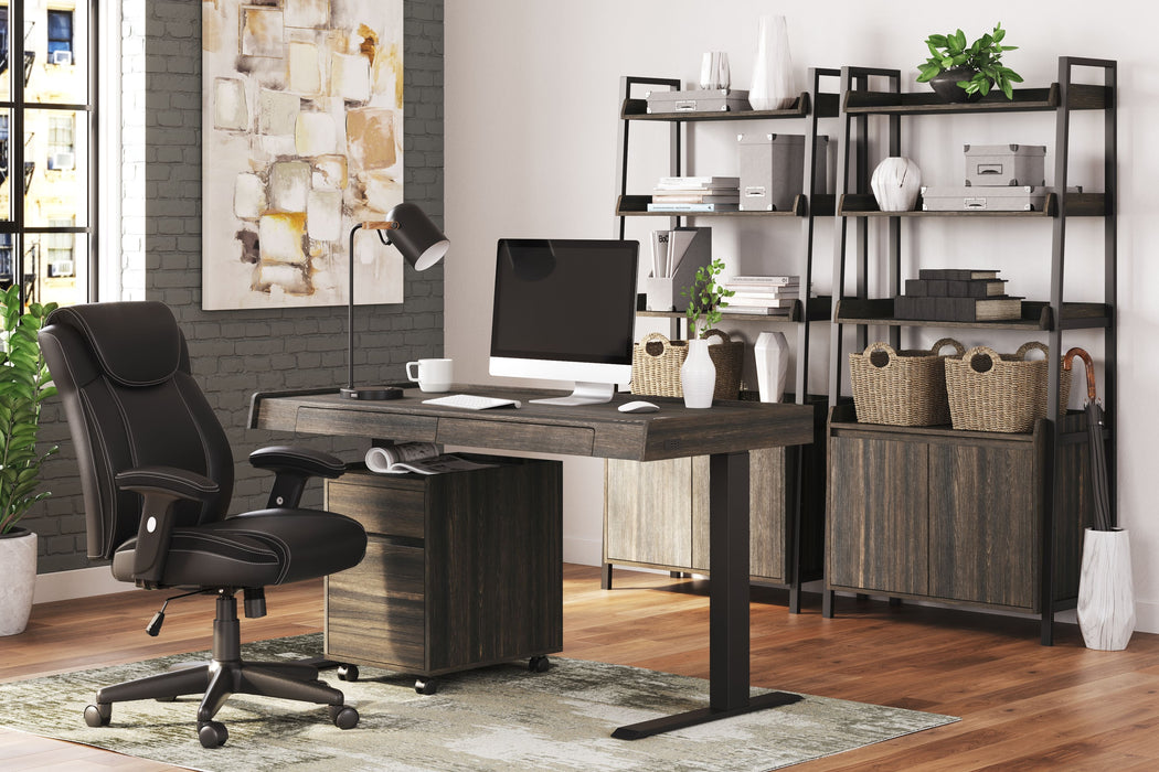 Zendex - Dark Brown - Adjustable Height Desk