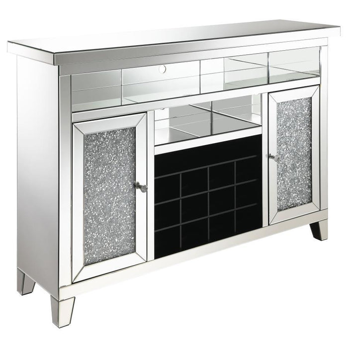 Melinda - 2-Door Wine Cabinet With Lighting Mirror