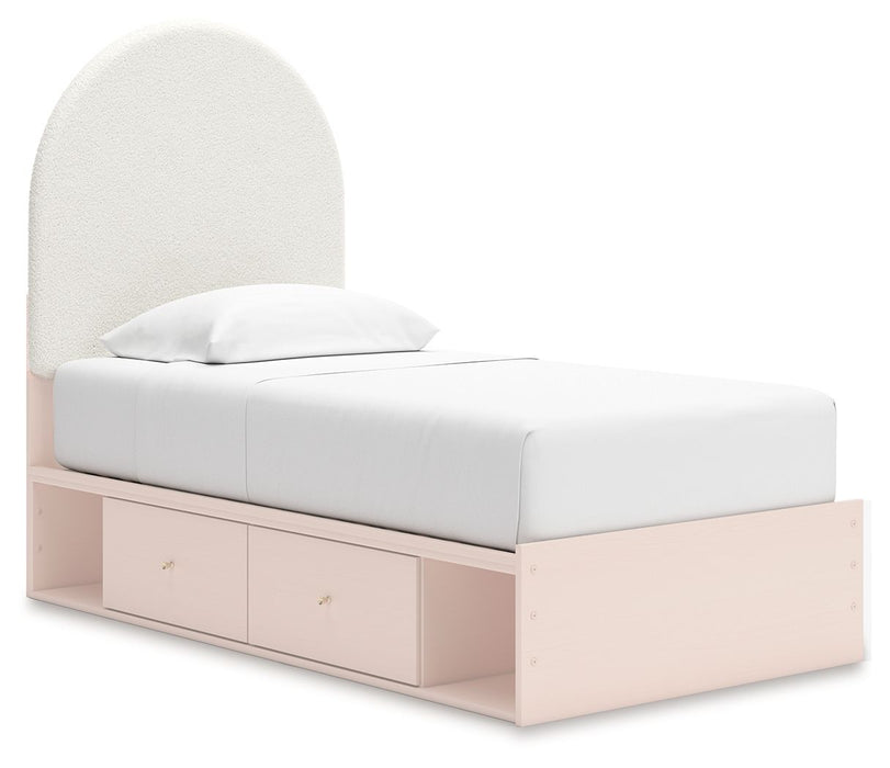 Wistenpine - Upholstered Panel Bed With Storage