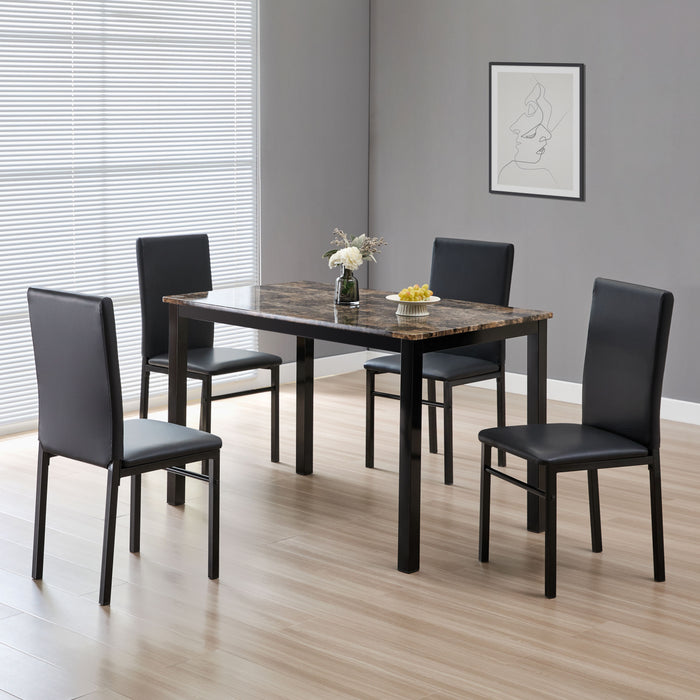 Cararra - 5 Piece Dining Set