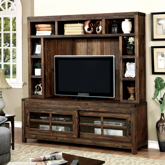 Hopkins - Hutch - Wire Brushed Dark Walnut