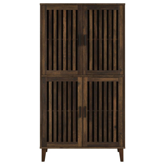 Elouise - 4-Door Engineered Wood Tall Accent Cabinet - Dark Pine