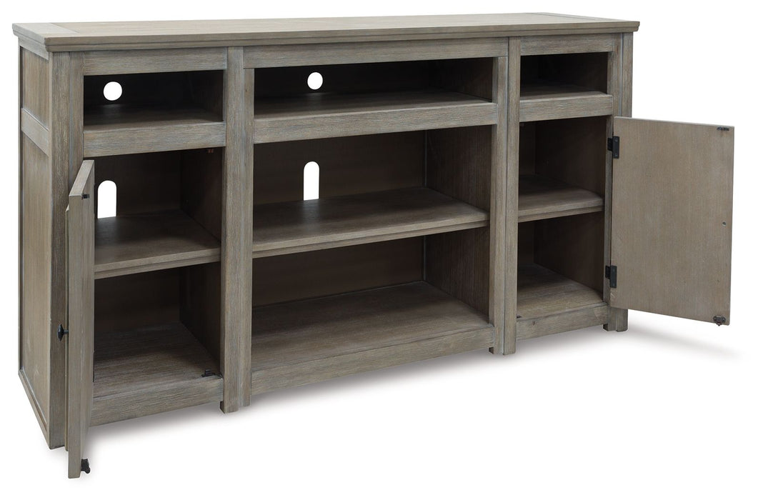 Moreshire - Bisque - 72" TV Stand W/Fireplace Option