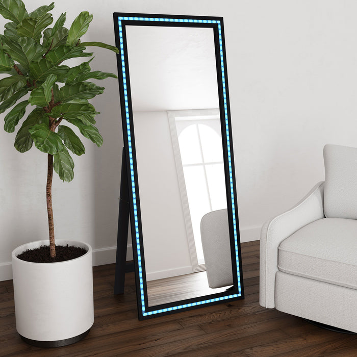 Windrose - Full Length Floor Standing Tempered Mirror With Led Lighting