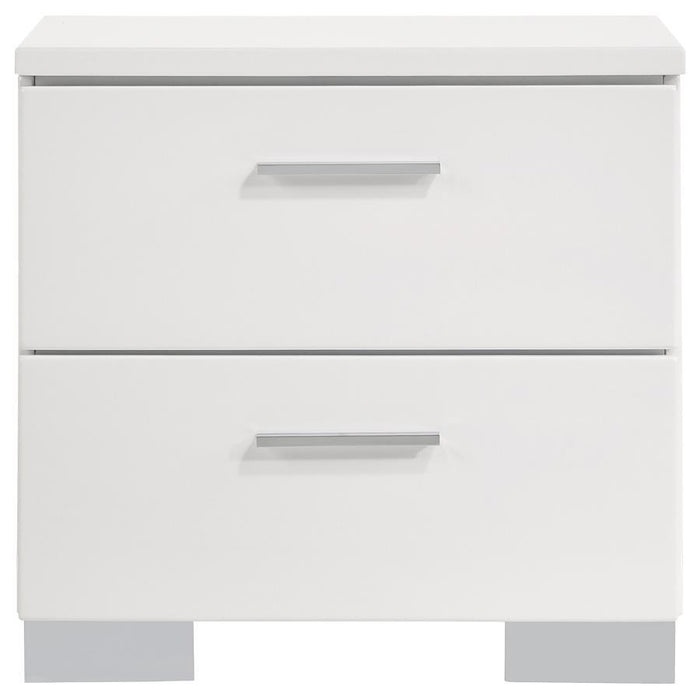 Felicity - 2-Drawer Nightstand - Glossy White