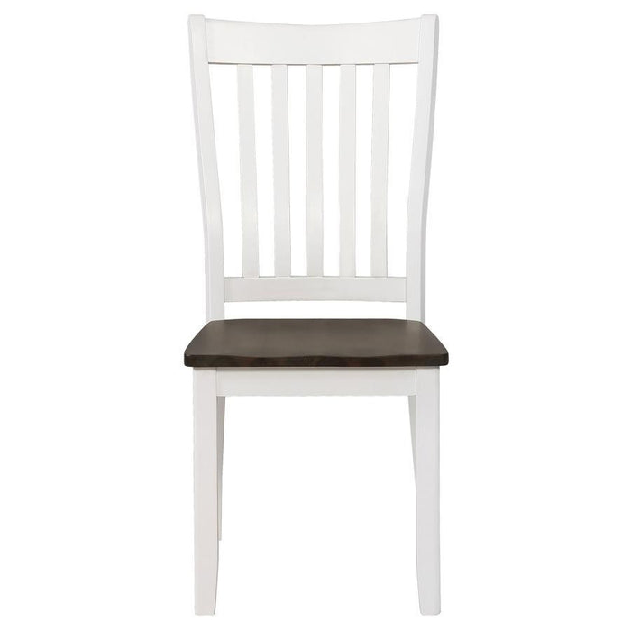 Kingman - Slat Back Dining Chairs (Set of 2) - Espresso And White