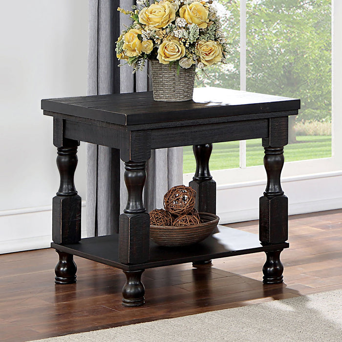 Calandra - End Table - Antique Black