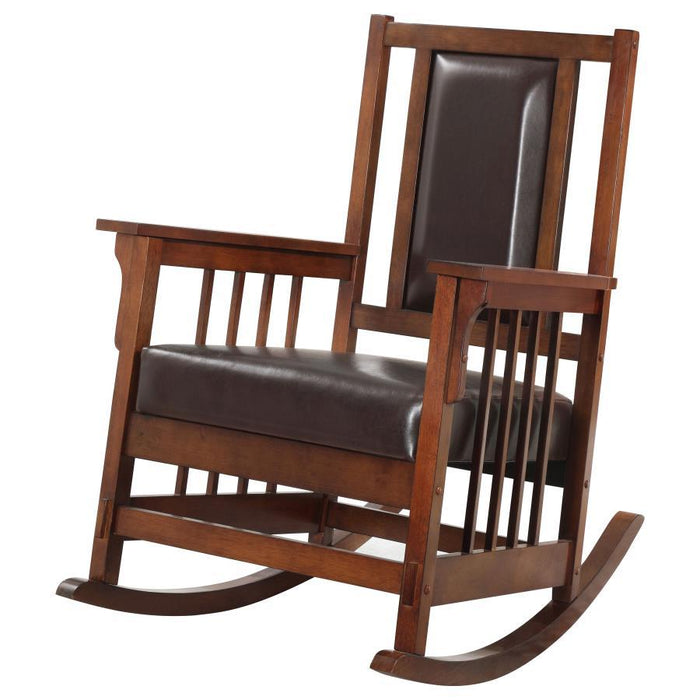 Ida - Upholstered Rocking Chair - Tobacco And Dark Brown