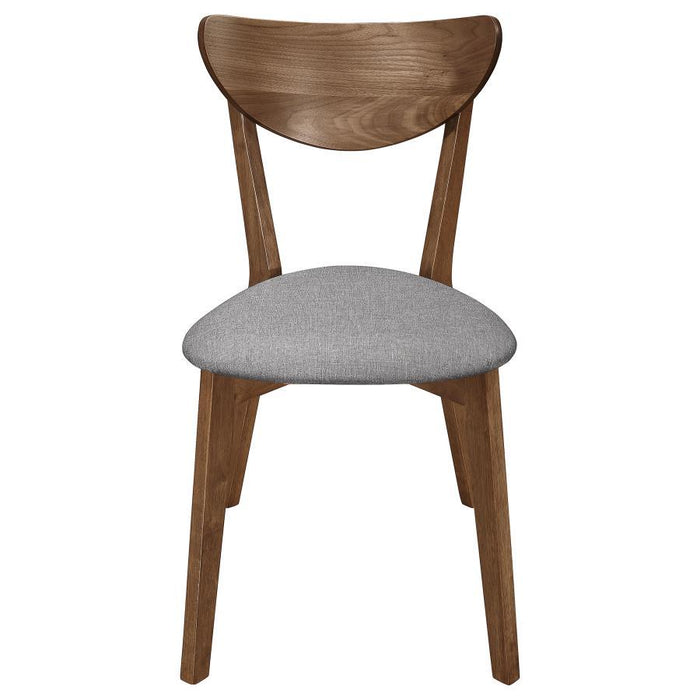 Alfredo - Upholstered Dining Chairs (Set of 2) - Gray And Natural Walnut