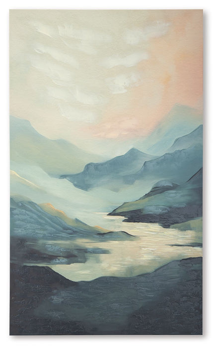 Thomhill - Teal / Green / Peach - Wall Art