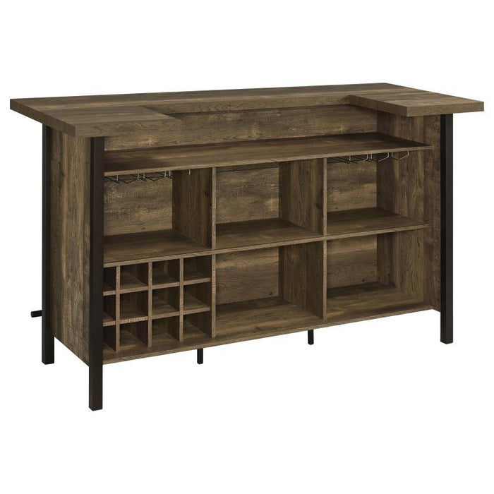 Bellemore - Rectangular Storage Bar Unit - Rustic Oak