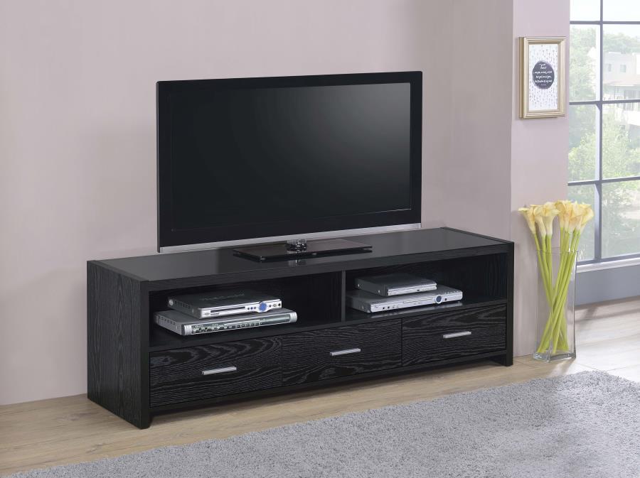 Alton - 3-drawer Black Oak TV Console