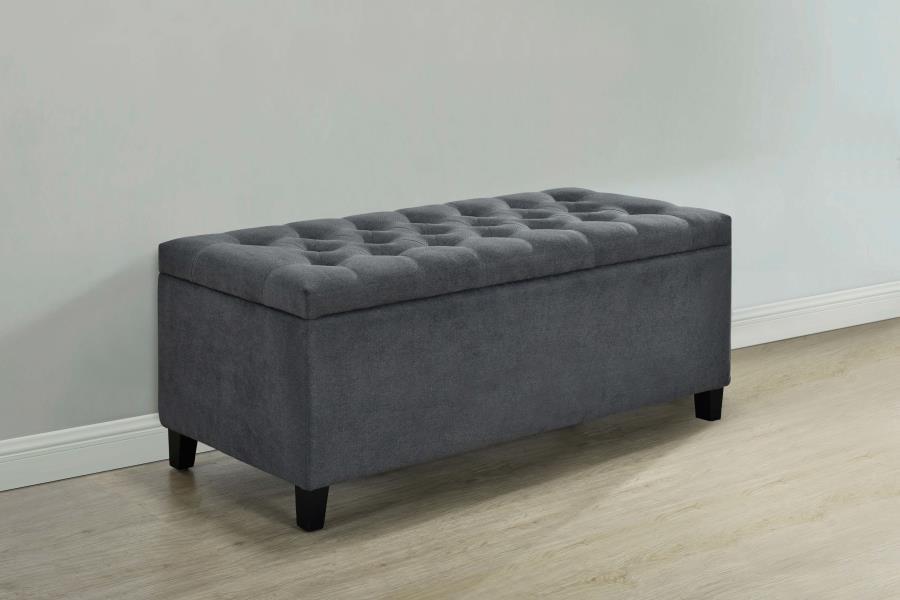 Samir - Lift Top Storage Bench - Charcoal