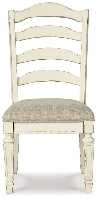 Realyn - Chipped White - Dining UPH Side Chair (Set of 2) - Ladderback