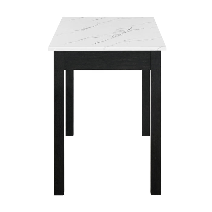 Rylee - Faux Marble Desk - Black And White