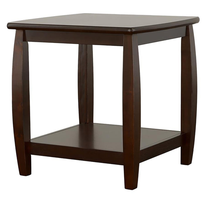 Dixon - Square End Table With Bottom Shelf - Espresso