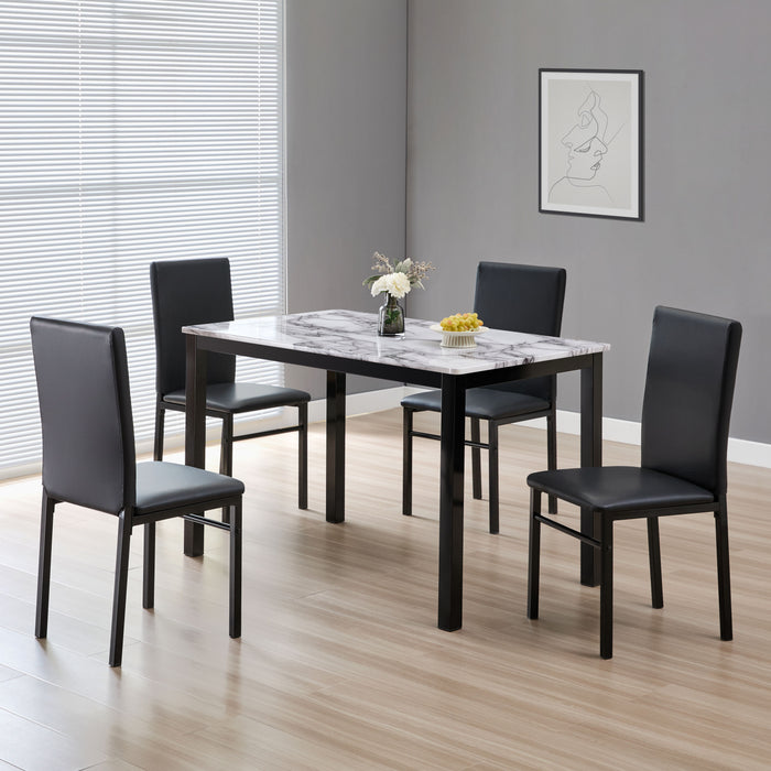 Cararra - 5 Piece Dining Set