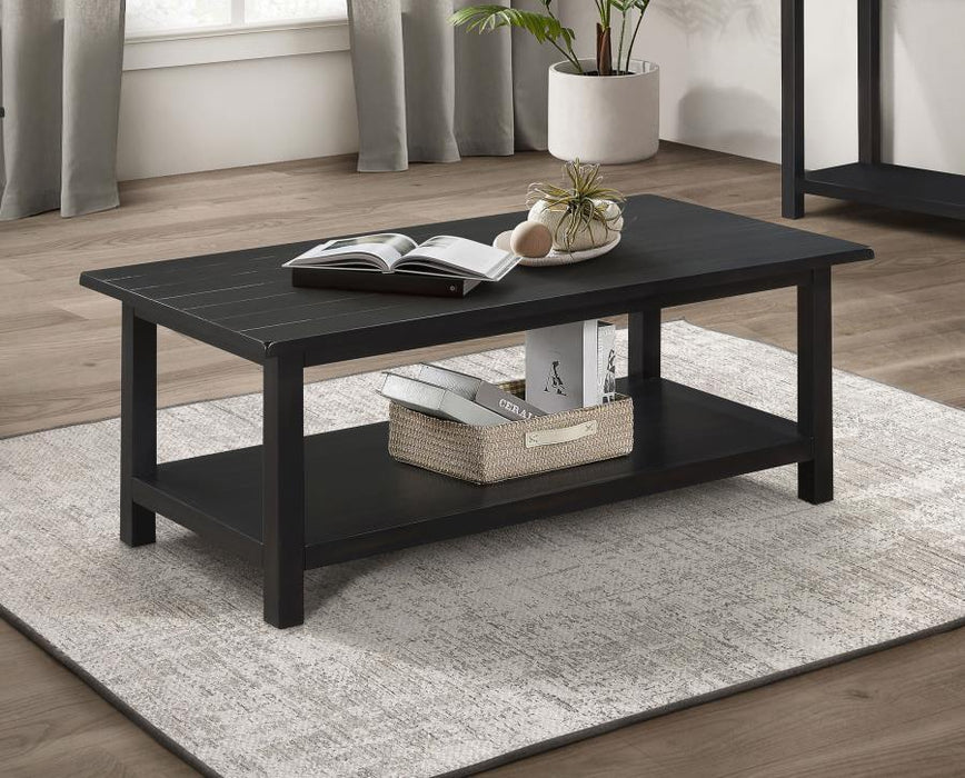 Payne - Wood Coffee Table with Shelf