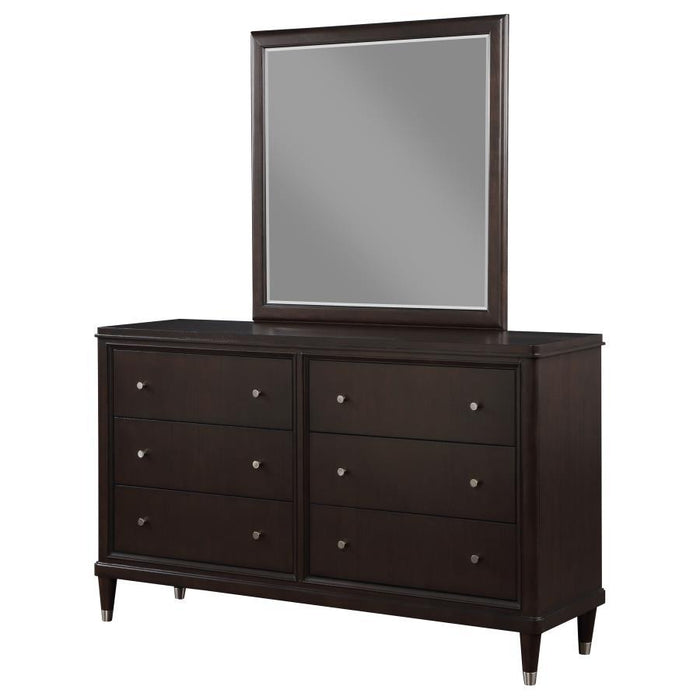 Emberlyn - 6-Drawer Bedroom Dresser With Mirror - Brown