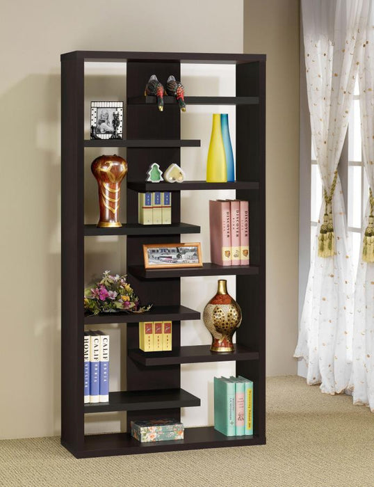 Altmark - 8-Shelf Open Bookcase - Cappuccino