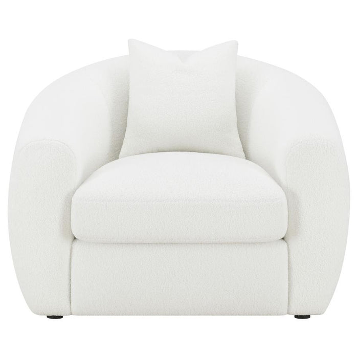 Isabella - Upholstered Tight Back Chair - White