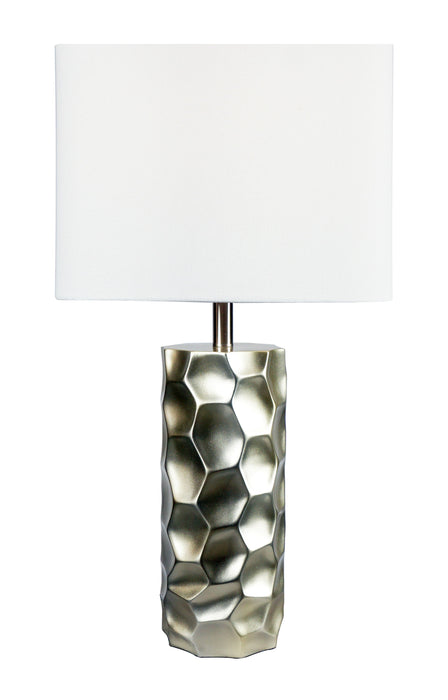 Table Lamp - Metallic And White