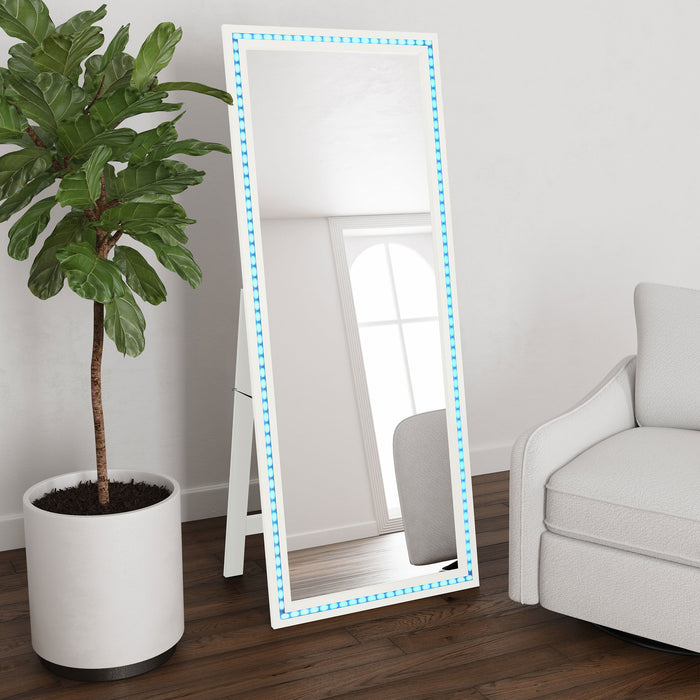 Windrose - Full Length Floor Standing Tempered Mirror With Led Lighting