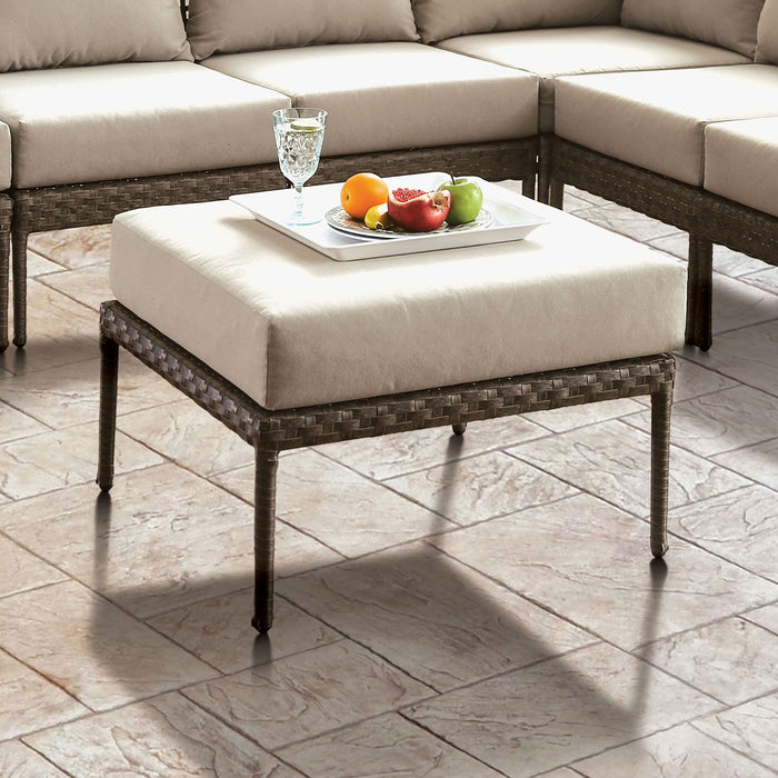 Aleisha - Patio Ottoman - Gray