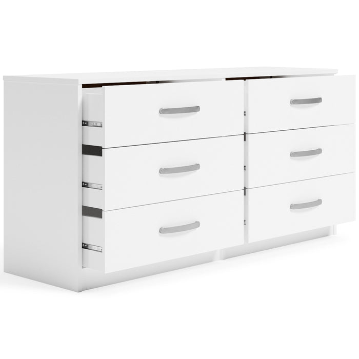 Flannia - White - Six Drawer Dresser - 29'' Height