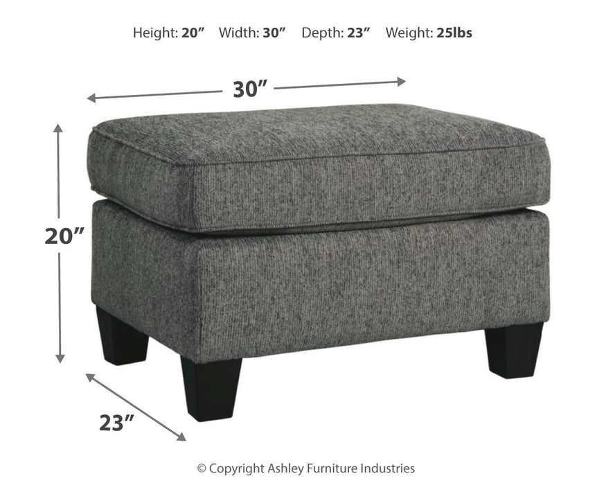 Agleno - Charcoal - Ottoman