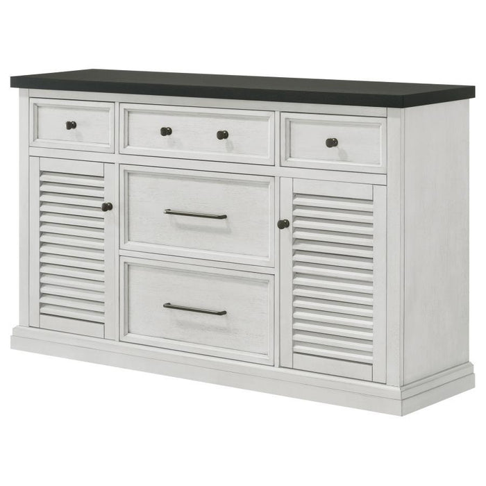 Aventine - 5-Drawer Sideboard Buffet Cabinet - Vintage White