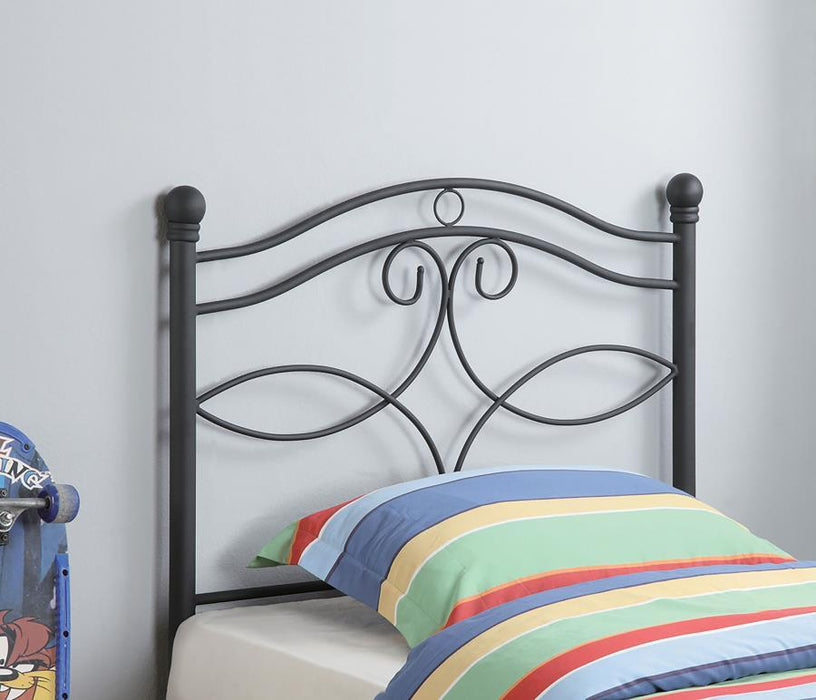 Callie - Twin Metal Headboard - Matte Black