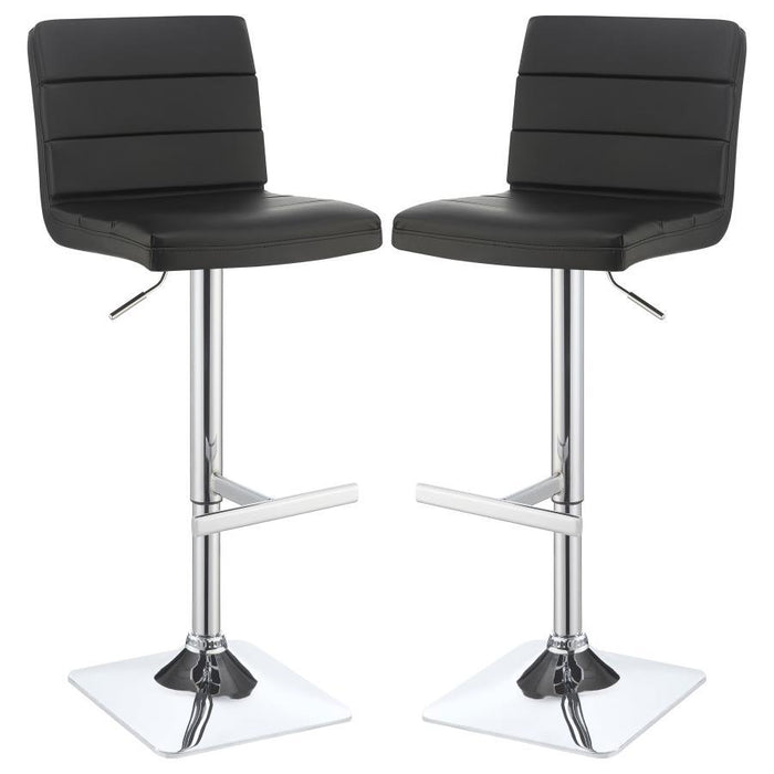 Bianca - Square Upholstered Adjustable Bar Stools (Set of 2)