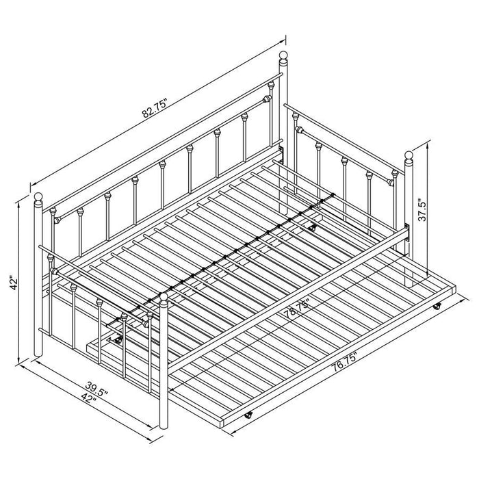 Nocus - Metal Daybed With Trundle