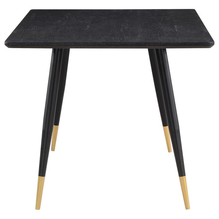 Zetta - Rectangular Dining Table - Black And Gold