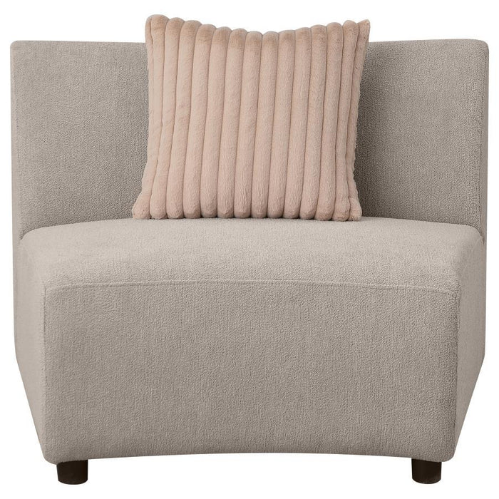 Fayette - Upholstered Armless Chair - Greige