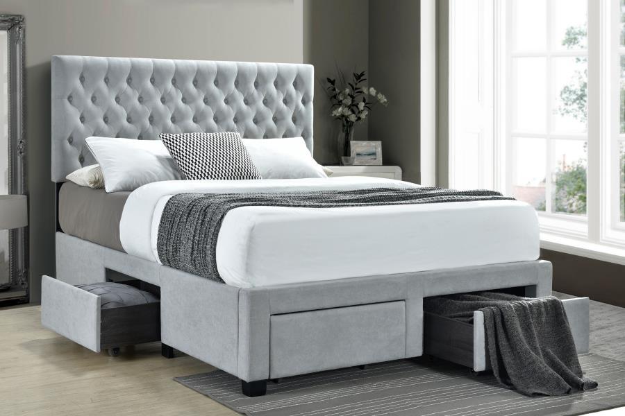 Soledad - 4-drawer Button Tufted Storage Bed