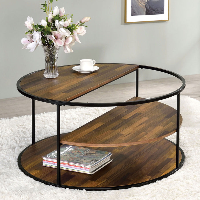 Orrin - Coffee Table - Black / Walnut