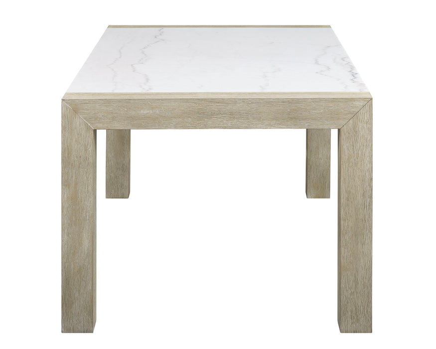 Dune - Genuine Marble Dining Table - White