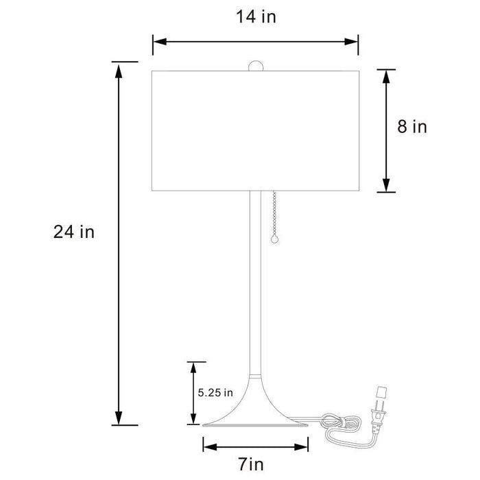 Elmira - Drum Shade Metal Lamp