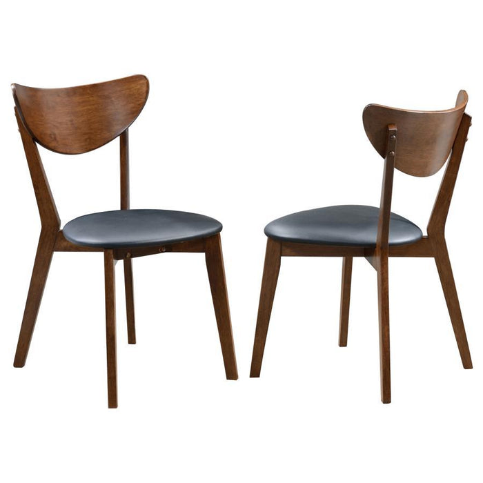 Jedda - Wood Dining Side Chair (Set of 2) - Dark Walnut And Black