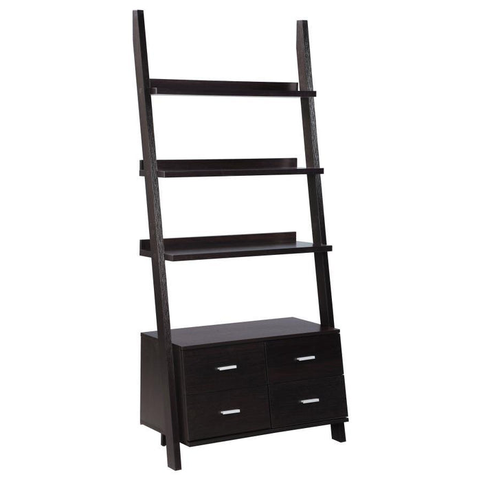 Colella - 3 Piece Storage Ladder Bookcase Set - Cappuccino