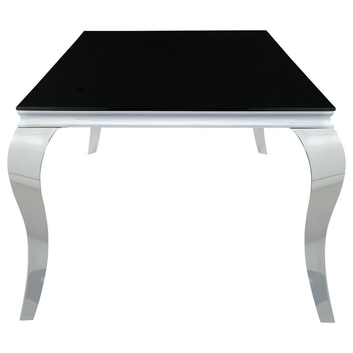 Carone - Rectangular Glass Top Dining Table