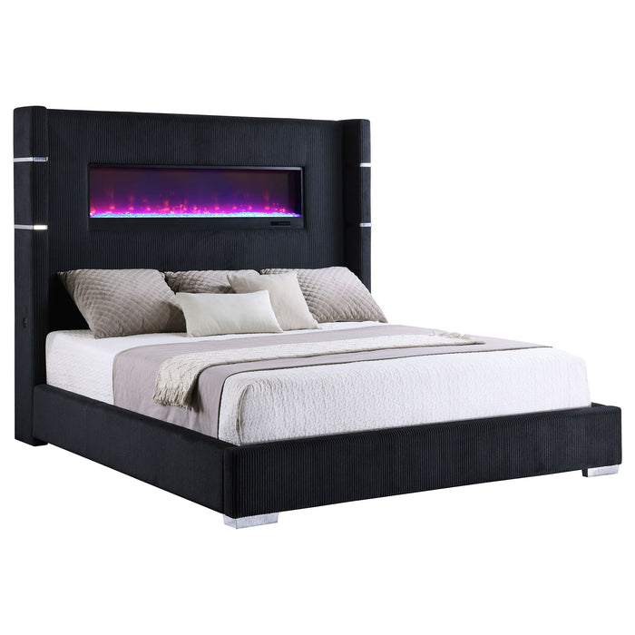 Tisdall - Upholstered  Fireplace Bed