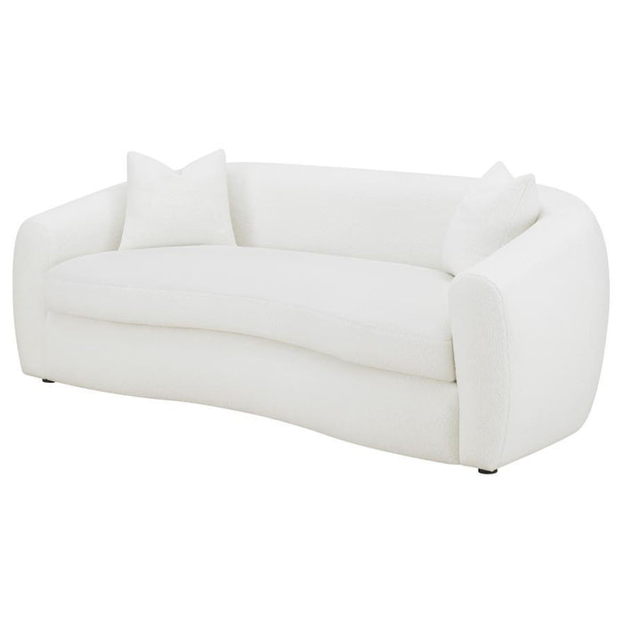 Isabella - Upholstered Tight Back Sofa - White