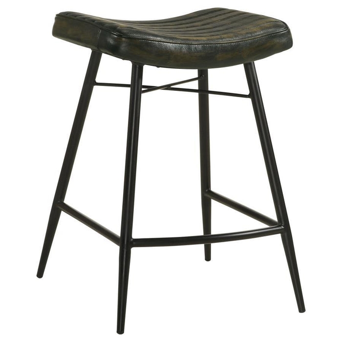 Bayu - Leather Upholstered Counter Stool (Set of 2)