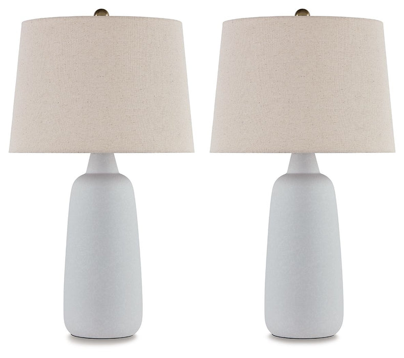 Avianic - White - Ceramic Table Lamp (Set of 2)