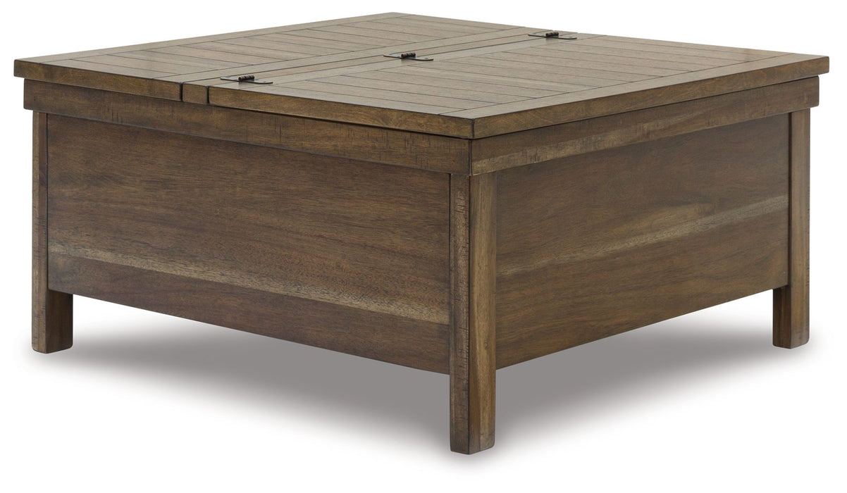 Moriville - Grayish Brown - Lift Top Cocktail Table