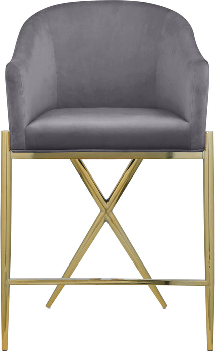 Xavier - Counter Stool with Gold Legs