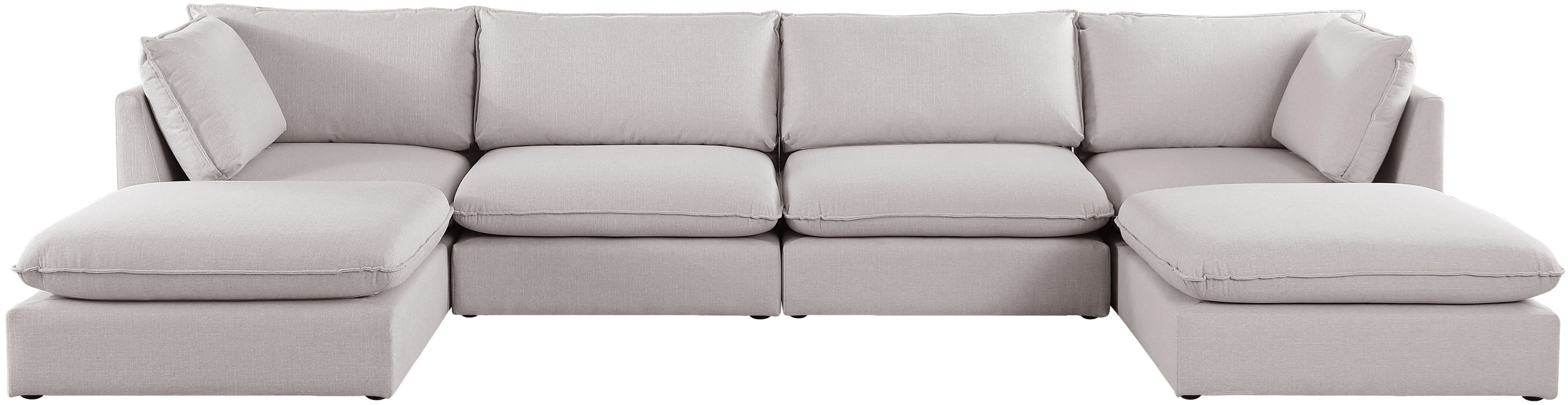 Mackenzie - Modular Sectional 6 Piece - Beige - Fabric - Modern & Contemporary